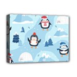 Christmas Seamless Pattern With Penguin Deluxe Canvas 16  x 12  (Stretched) 
