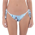 Christmas Seamless Pattern With Penguin Reversible Bikini Bottom