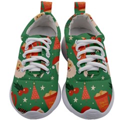 Colorful Funny Christmas Pattern Kids Athletic Shoes by Vaneshart