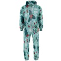 Seamless Pattern With Berries Leaves Hooded Jumpsuit (Men)  View1