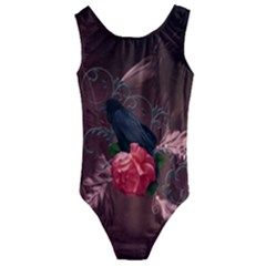 Wonderful Crow Kids  Cut-out Back One Piece Swimsuit