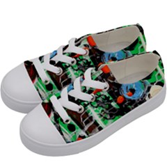 Dots And Stripes 1 1 Kids  Low Top Canvas Sneakers by bestdesignintheworld
