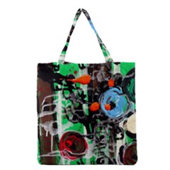 Dots And Stripes 1 1 Grocery Tote Bag by bestdesignintheworld