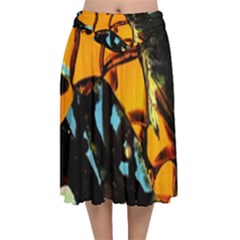 York 1 5 Velvet Flared Midi Skirt by bestdesignintheworld
