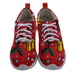Colorful Funny Christmas Pattern Women Athletic Shoes by Vaneshart