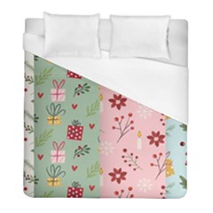 Flat Christmas Pattern Collection Duvet Cover (full/ Double Size) by Vaneshart