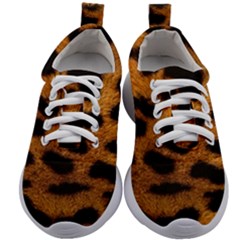Leopard Skin Pattern Background Kids Athletic Shoes by Vaneshart