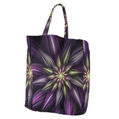 Fractal Flower Floral Abstract Giant Grocery Tote by HermanTelo