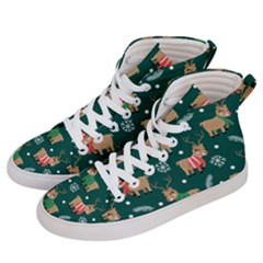 Cute Christmas Pattern Doodl Women s Hi-top Skate Sneakers