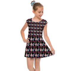 Valentine Girl Black Kids  Cap Sleeve Dress by snowwhitegirl