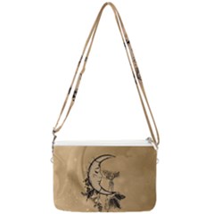 Deer On A Mooon Double Gusset Crossbody Bag by FantasyWorld7