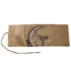 Deer On A Mooon Roll Up Canvas Pencil Holder (s) by FantasyWorld7
