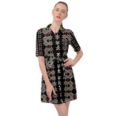 Illustrations Texture Belted Shirt Dress by Mariart