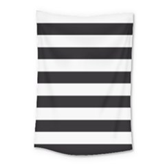 Black And White Large Stripes Goth Mime French Style Small Tapestry by genx