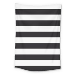 Black And White Large Stripes Goth Mime French Style Large Tapestry by genx
