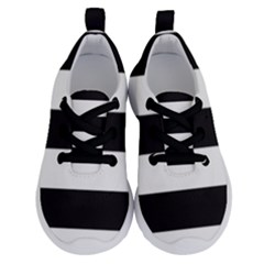 Black And White Large Stripes Goth Mime French Style Running Shoes by genx