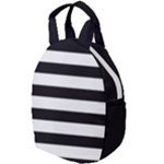 Black and White Large Stripes Goth Mime french style Travel Backpacks