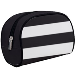 Black And White Large Stripes Goth Mime French Style Makeup Case (large) by genx