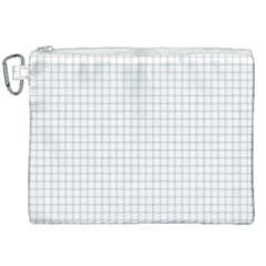 Aesthetic Black And White Grid Paper Imitation Canvas Cosmetic Bag (xxl) by genx