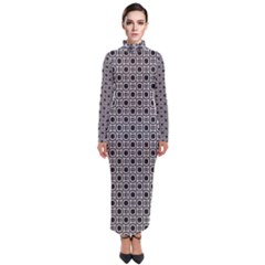 Pattern Formes Ronds Noir/blanc Turtleneck Maxi Dress by kcreatif