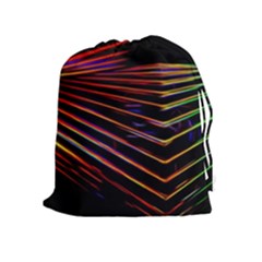 Abstract Neon Background Light Drawstring Pouch (xl) by HermanTelo