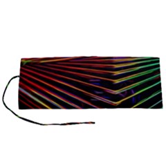 Abstract Neon Background Light Roll Up Canvas Pencil Holder (s) by HermanTelo
