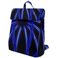 Light Effect Blue Bright Design Flap Top Backpack