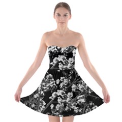 Fleurs De Cerisier Noir & Blanc Strapless Bra Top Dress by kcreatif
