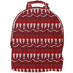 Bearded Santa Pattern Mini Full Print Backpack by bloomingvinedesign
