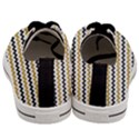 Black and Gold Glitters Zigzag Retro Pattern Golden metallic texture Women s Low Top Canvas Sneakers View4
