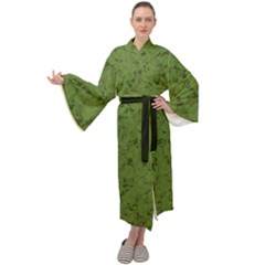 Groyper Pepe The Frog Original Meme Funny Kekistan Green Pattern Maxi Velour Kimono by snek