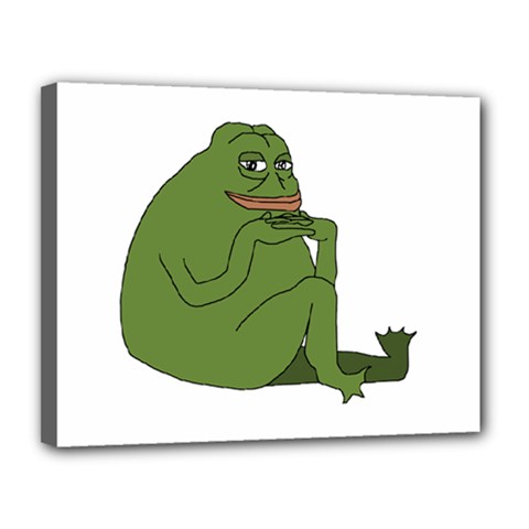 Groyper Pepe The Frog Original Funny Kekistan Meme  Canvas 14  X 11  (stretched) by snek