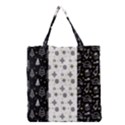 Black Golden Christmas Pattern Collection Grocery Tote Bag View1