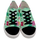 Funny Christmas Pattern Background Men s Low Top Canvas Sneakers View1