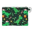 Christmas Funny Pattern Dinosaurs Canvas Cosmetic Bag (XL) View2