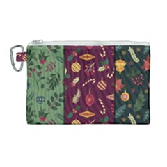 Christmas Pattern Collection Flat Design Canvas Cosmetic Bag (large) by Vaneshart