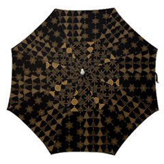 Golden Christmas Pattern Collection Straight Umbrellas by Vaneshart