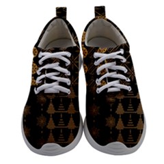Golden Christmas Pattern Collection Women Athletic Shoes by Vaneshart