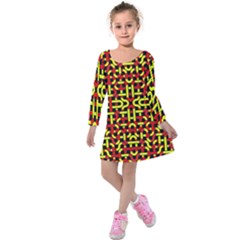 Rby 108 Kids  Long Sleeve Velvet Dress by ArtworkByPatrick