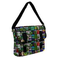Pepe The Frog Memes Of 2019 Picture Patchwork Pattern Buckle Messenger Bag by snek