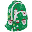 Cute Face Christmas Character Cute Santa Claus Reindeer Snowman Penguin Rounded Multi Pocket Backpack View2