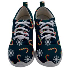 Christmas Seamless Pattern With Candies Snowflakes Mens Athletic Shoes by Vaneshart