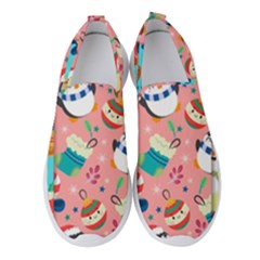 Hand Drawn Christmas Pattern Collection Women s Slip On Sneakers by Vaneshart
