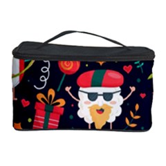 Colorful Funny Christmas Pattern Cute Cartoon Cosmetic Storage by Vaneshart