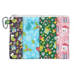 Flat Design Christmas Pattern Collection Canvas Cosmetic Bag (xl) by Vaneshart