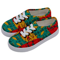 Hand Drawn Christmas Pattern Collection Pattern Kids  Classic Low Top Sneakers by Vaneshart