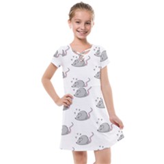 Mouse Seamless Pattern Kids  Cross Web Dress by Vaneshart