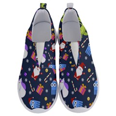Colorful Funny Christmas Pattern No Lace Lightweight Shoes by Vaneshart