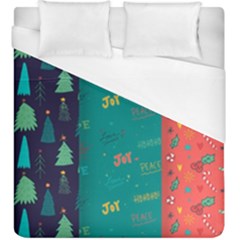 Hand Drawn Christmas Pattern Collection Duvet Cover (king Size) by Vaneshart
