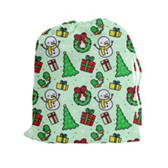 Colorful Funny Christmas Pattern Cartoon Drawstring Pouch (2xl) by Vaneshart